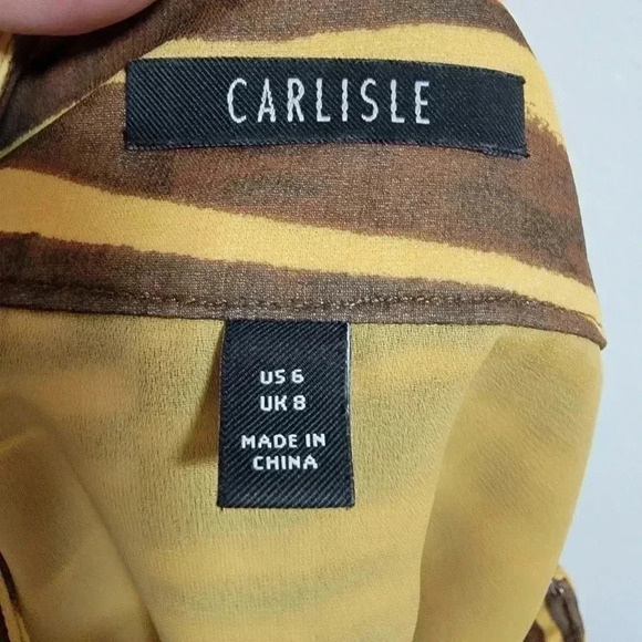 Carlisle Silk Pleated Tiger Skirt with Side Zipper - Picture 3 of 5